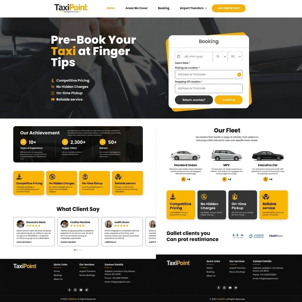 E Taxi Web Design